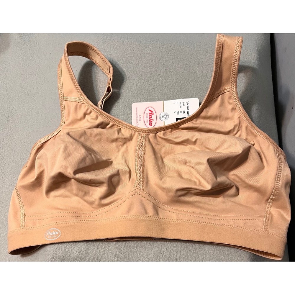 Anita Care Vivana‎ Active 5300X Post Mastectomy Sports Bra Beige 38B NEW